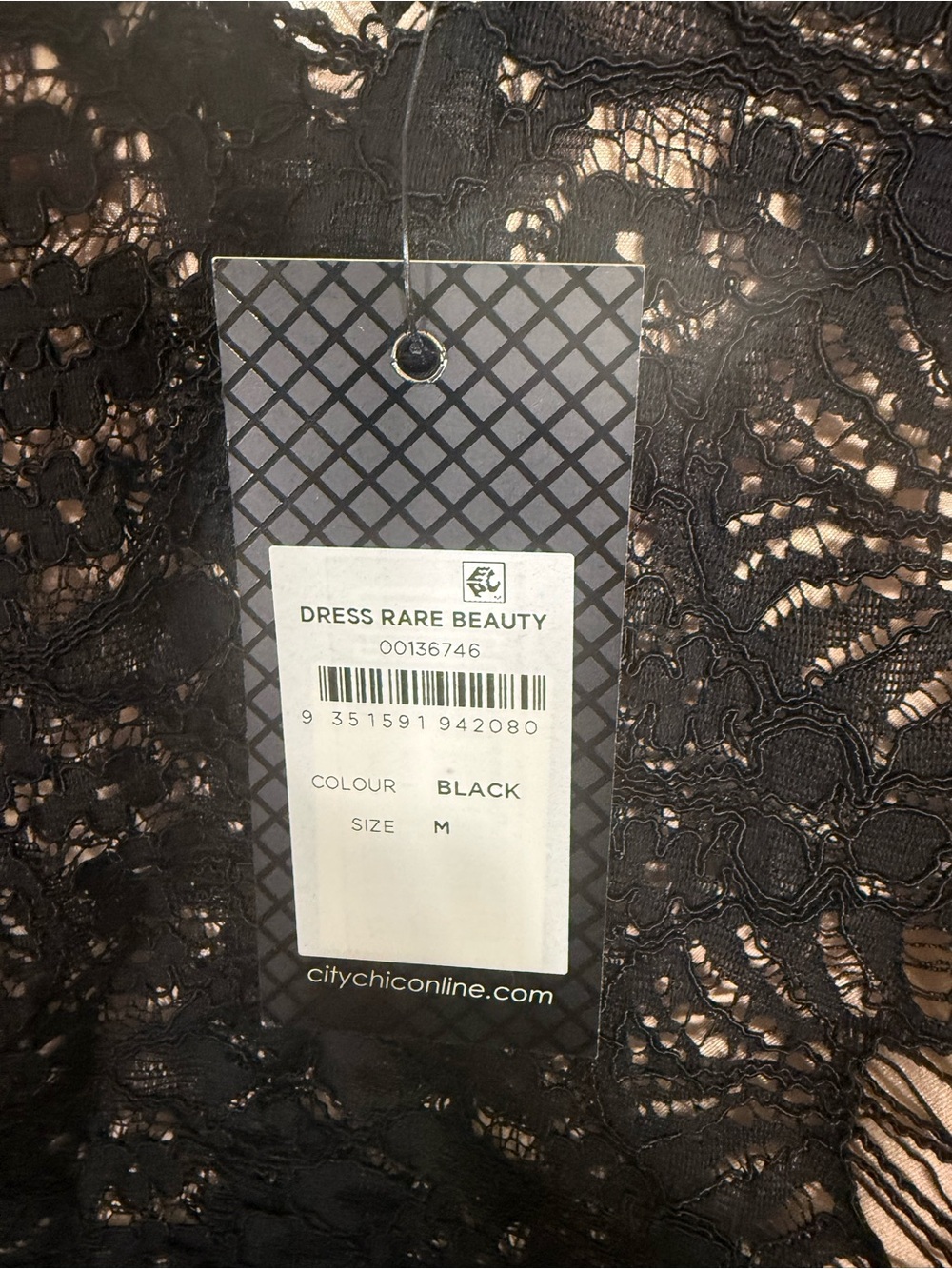 NWT City Chic Rare Beauty Black Lace Midi Dress Size 18 - Picture 7 of 9